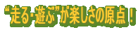 “走る・遊ぶ”が楽しさの原点！